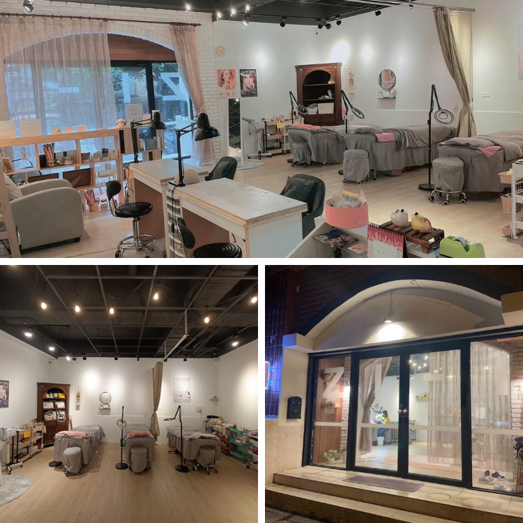 花蓮美睫店家室內有三張美容床